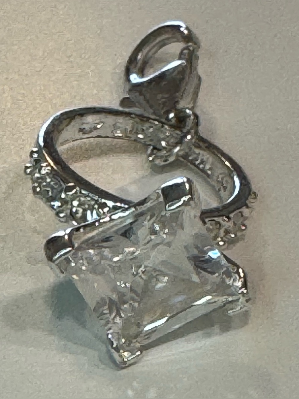 Vintage Tacori Sterling 925 Silver Engagement Ring Charm